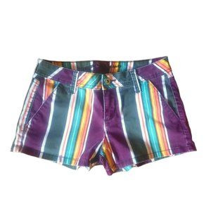 Retro Western Striped Shorts | Stretch | Arizona | Shortie | Low-Rise | Size 1